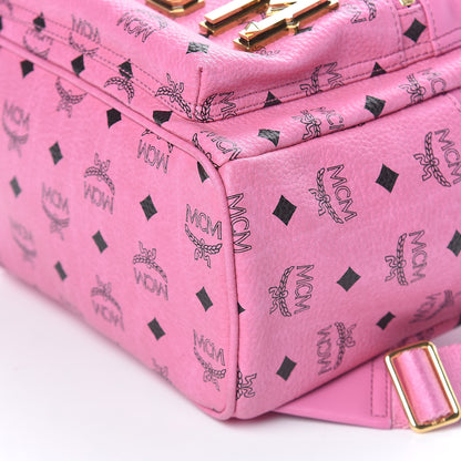MCM Visetos Small Stark M Logo Collection Backpack Pink 8 of 8