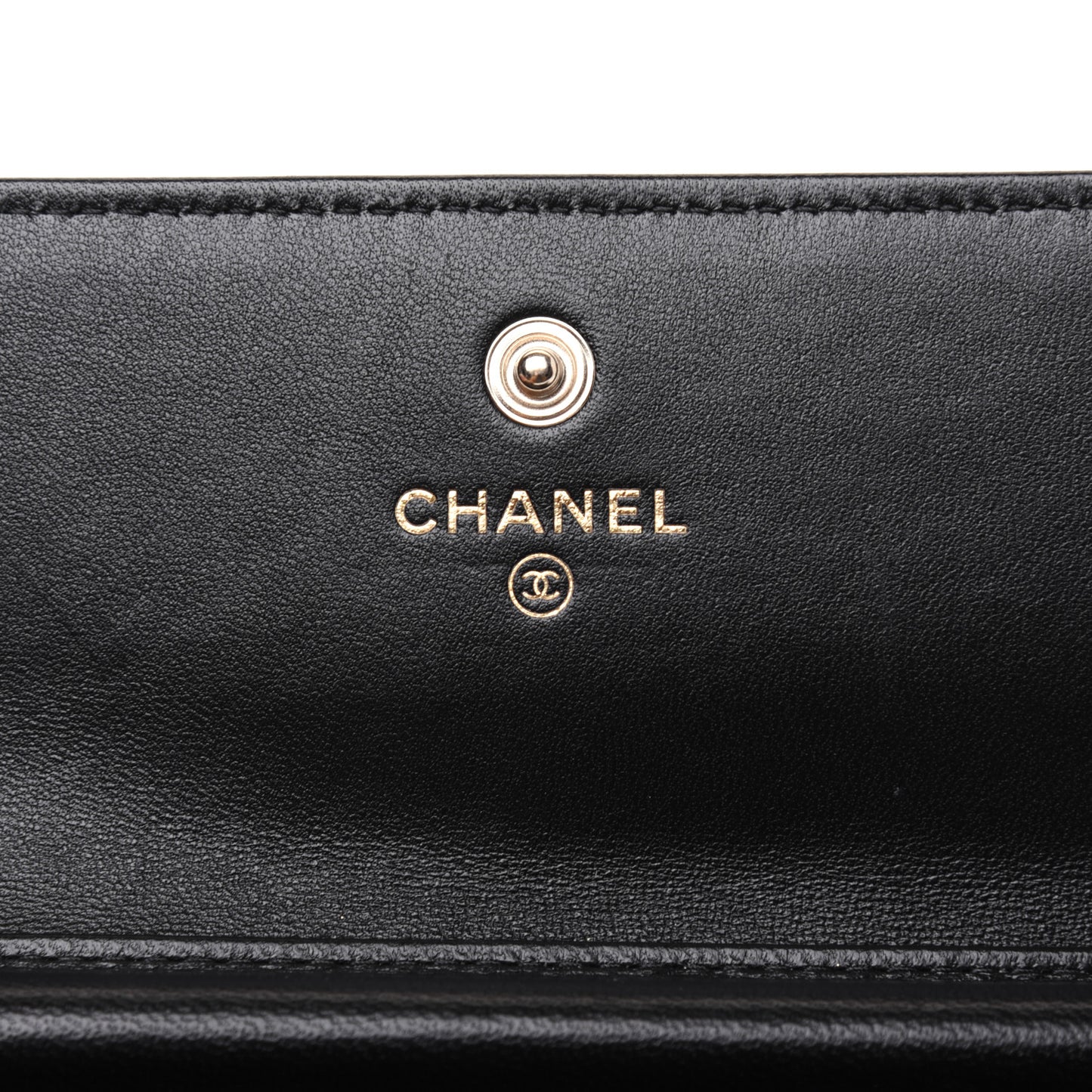 Lambskin Quilted My Chanel Lady Card Holder On Chain Black