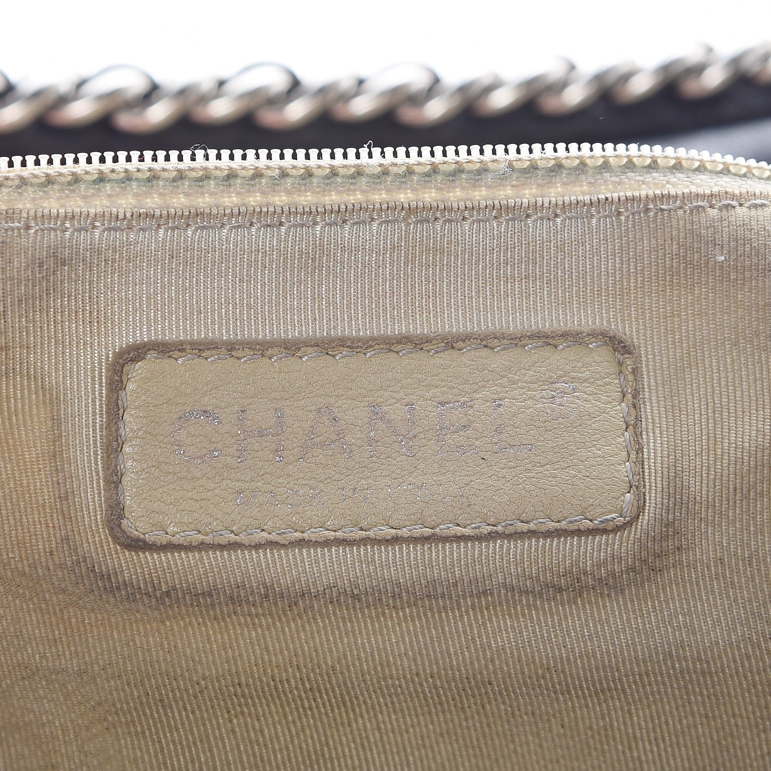 Chanel Washed Lambskin Quilted Chain Around Bowler Black 6 of 12