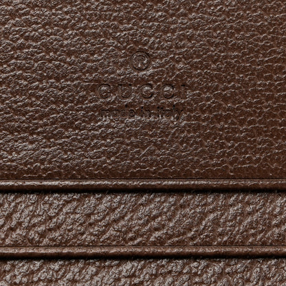 Gucci Monogram Jumbo GG Textured Dollar Calfskin Diana Card Case Wallet Camel Ebony New Acero 6 of 7