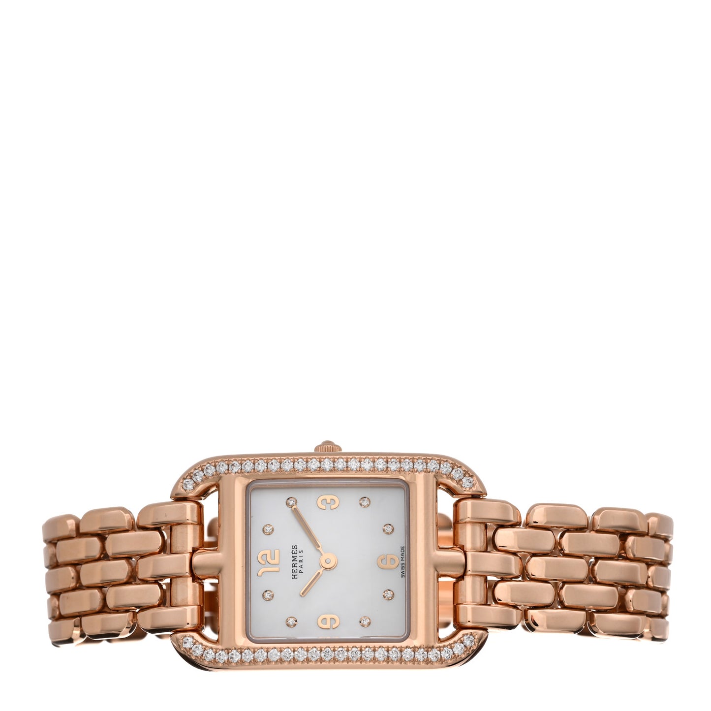 18K Rose Gold Diamond Bezel Mother of Pearl 23mm Cape Cod Quartz Watch