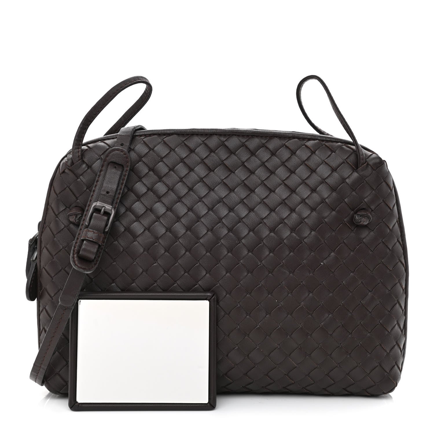 Bottega Veneta Nappa Intrecciato Nodini Crossbody Messenger Ebano 1 of 24