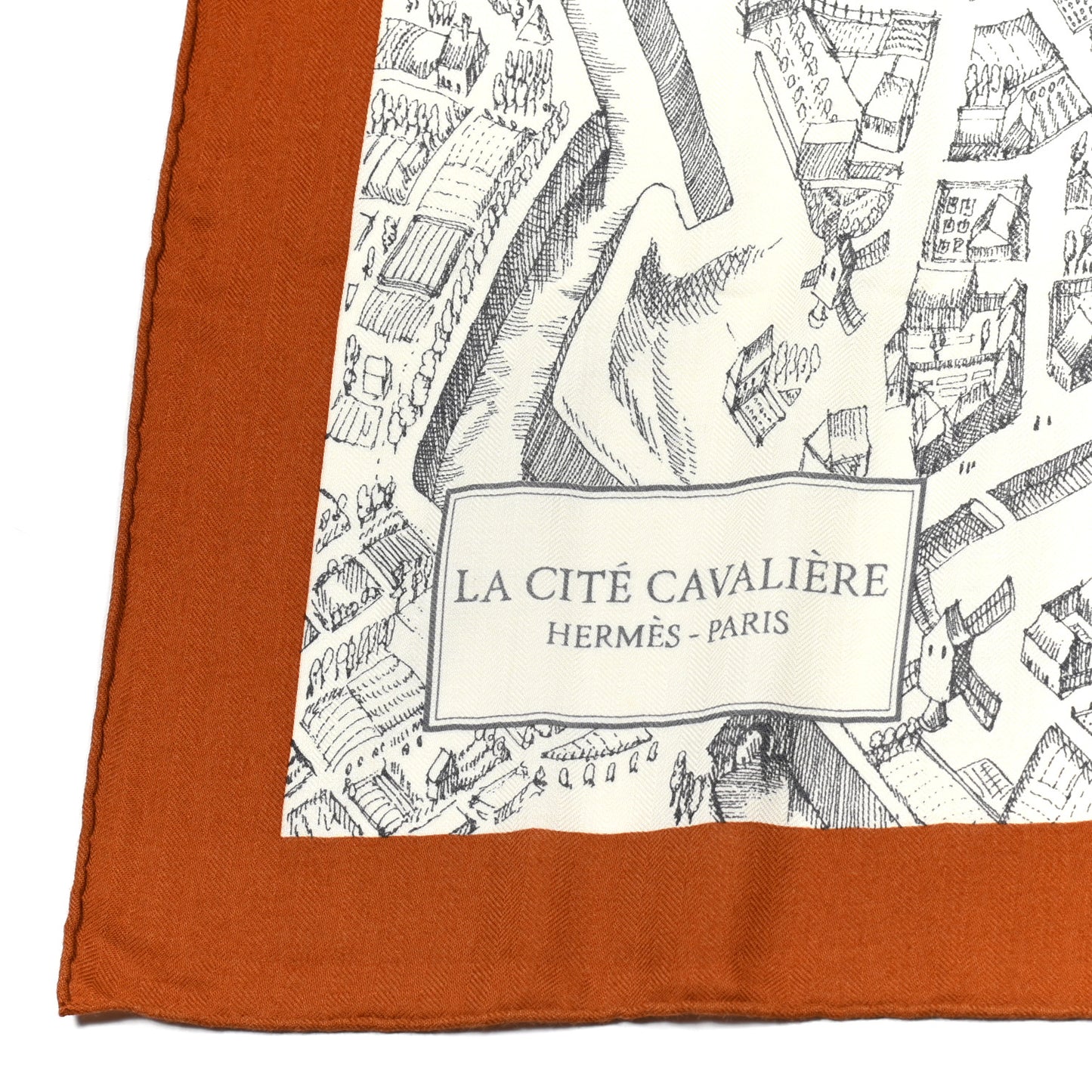 Cashmere Silk La Cite Cavaliere Shawl 140 Caramel White Anthracite