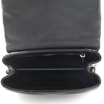Saint Laurent Patent Y Quilted Monogram Toy Loulou Crossbody Bag Black 5 of 10