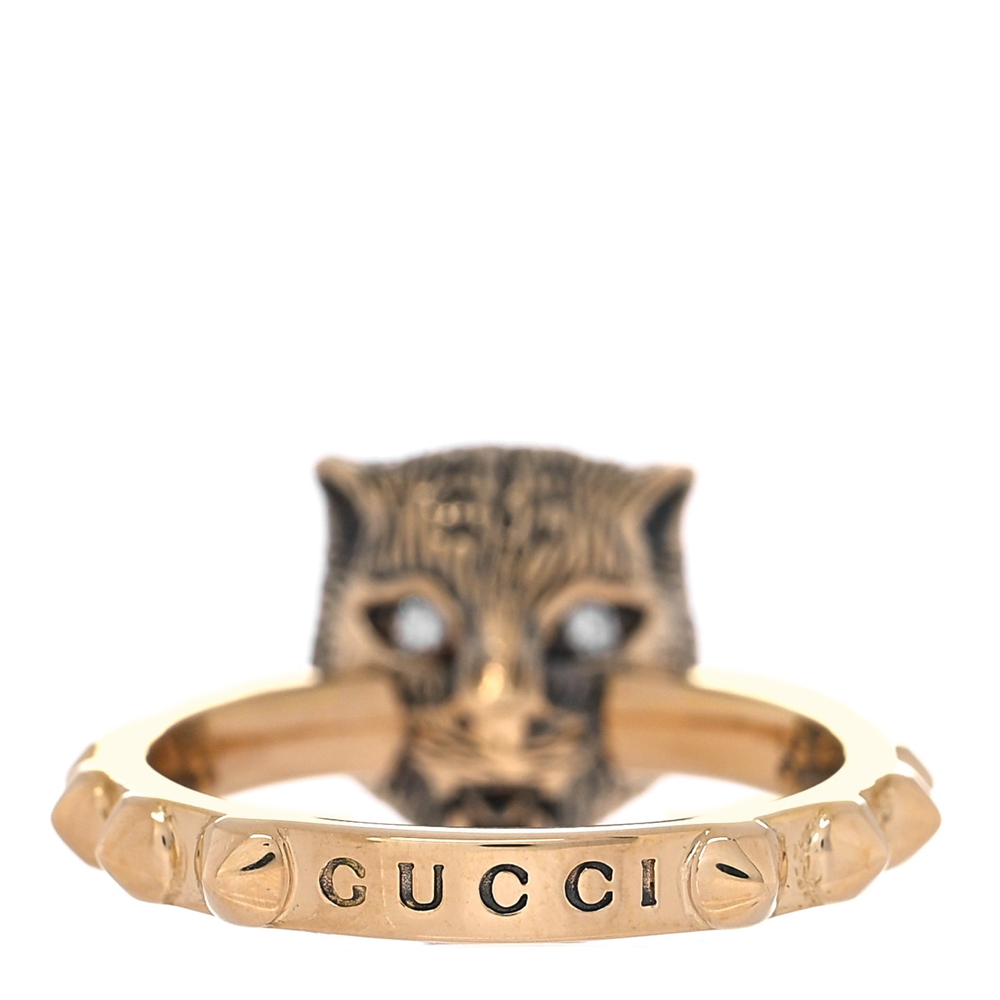 18K Yellow Gold Diamond Pink Tourmaline Le Marché Des Merveilles Feline Ring 49 4.75