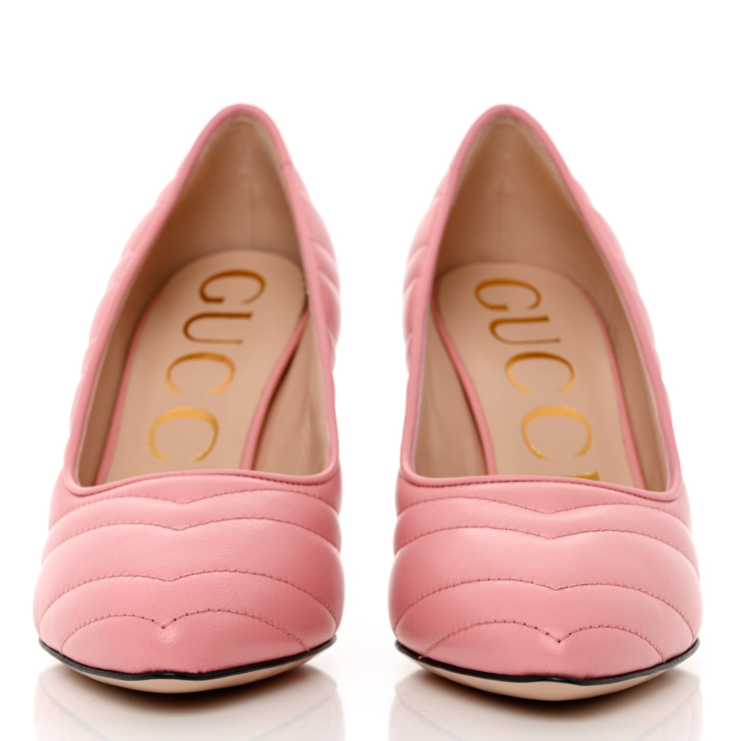 Nappa Charlotte Chevron Matelasse Double G 95mm Pumps 37 Wild Rose