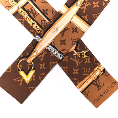 Louis Vuitton Silk Monogram Confidential Bandeau Brown 2 of 4