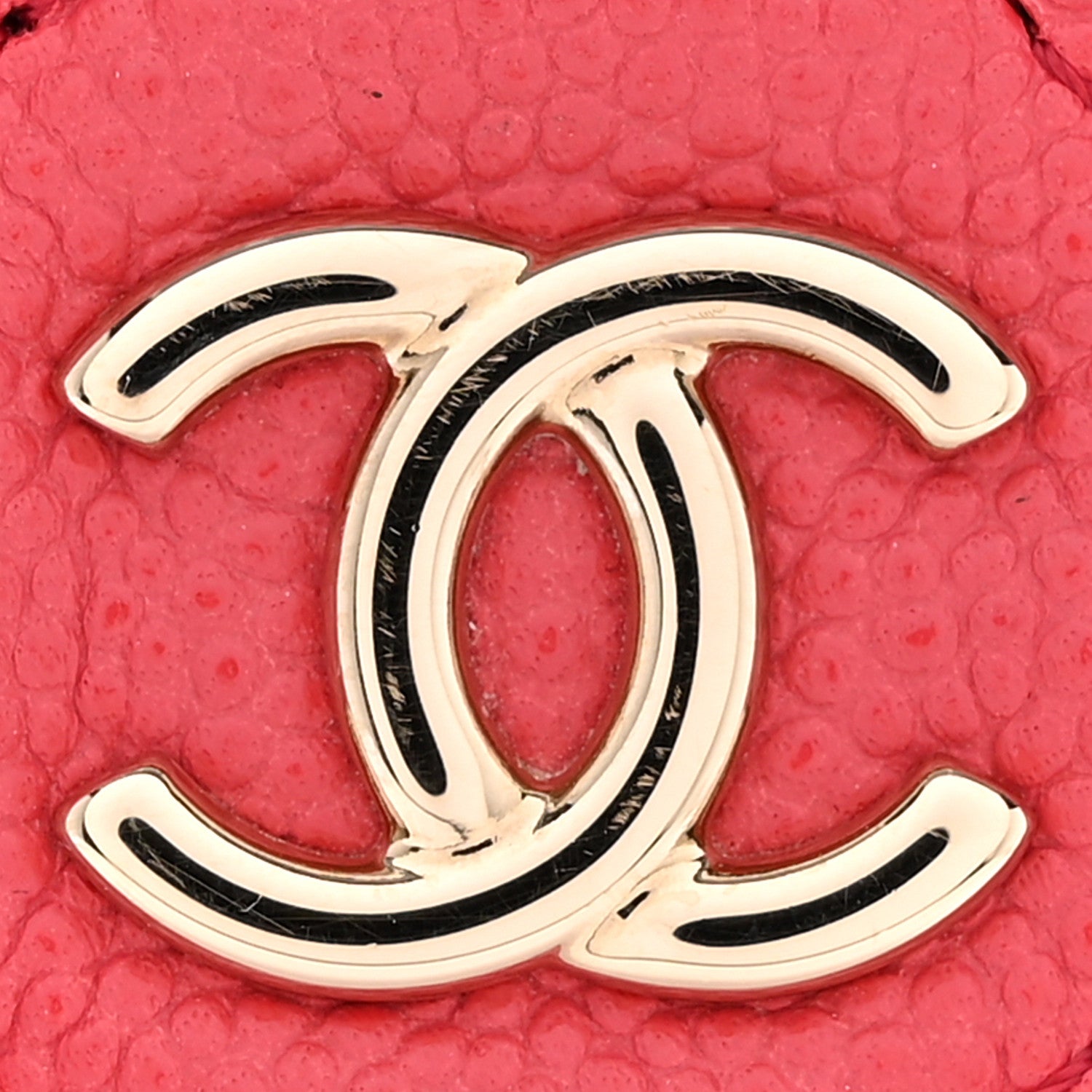 Chanel Caviar Quilted Medium Cosmetic Case Dark Pink 8 of 8