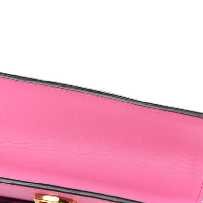 Gucci Vitello Fontanella Web Mini Sylvie Chain Shoulder Bag Pink Tropical Flower 12 of 13