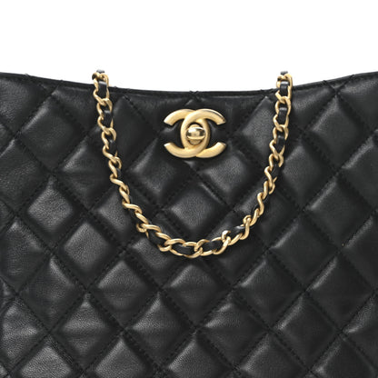 Chanel Lambskin Quilted Small Pearl Crush Hobo Black 8 of 10