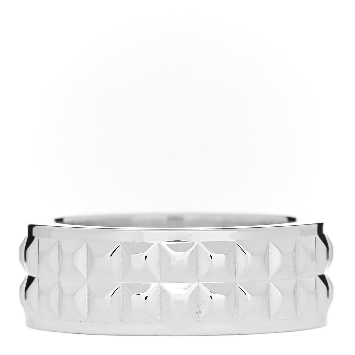 Sterling Silver Two Row Diamond Point Band Ring 59 8.75