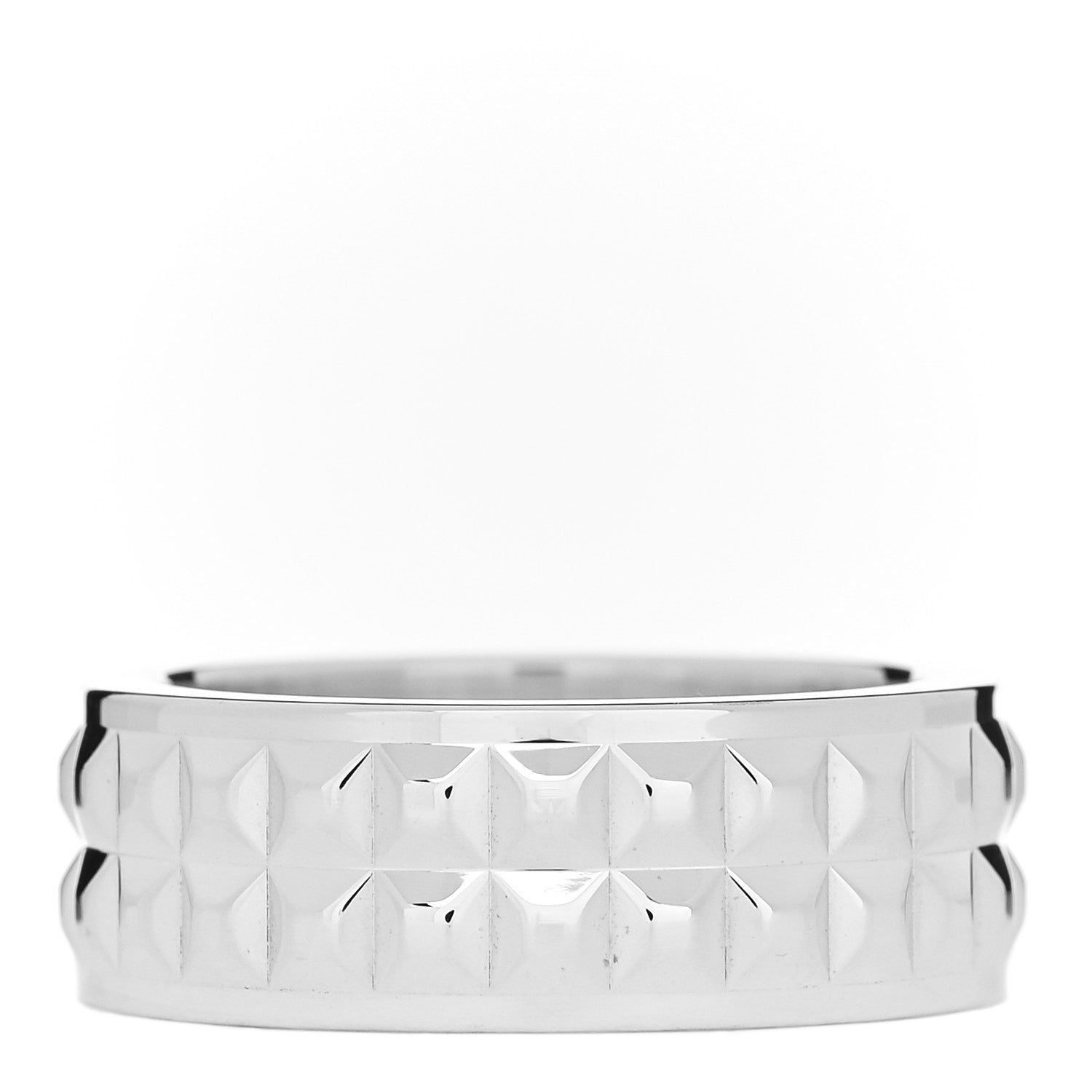 Tiffany Sterling Silver Two Row Diamond Point Band Ring 59 8.75 1 of 4
