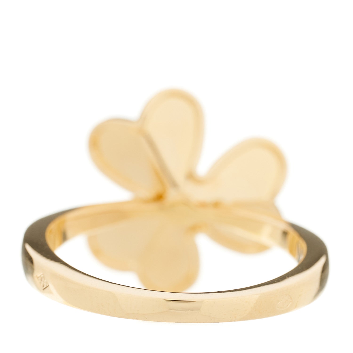Van Cleef & Arpels 18K Yellow Gold Diamond Small Frivole Ring 54 6.75 3 of 6