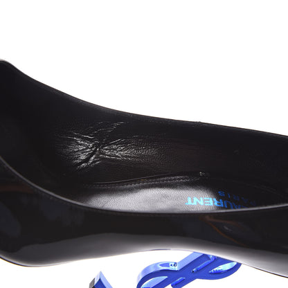 Saint Laurent Patent Calfskin Opyum 110 Pumps 40 Black Blue 14 of 15
