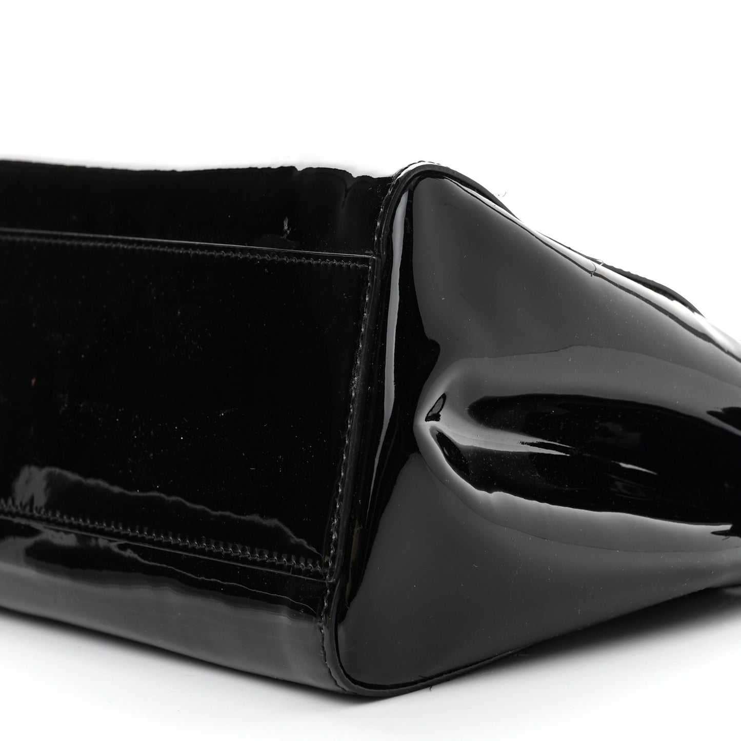 Vitello Vernice Mou Mini Peekaboo Iconic Satchel Black