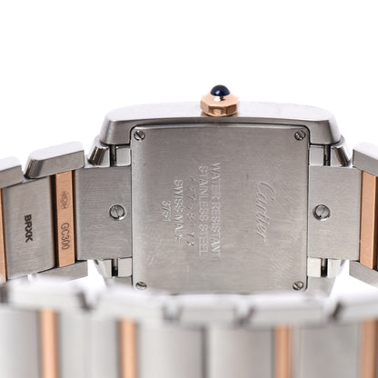 Cartier Stainless Steel 18K Pink Gold Diamond 25mm Tank Francaise Quartz Watch 5 of 6