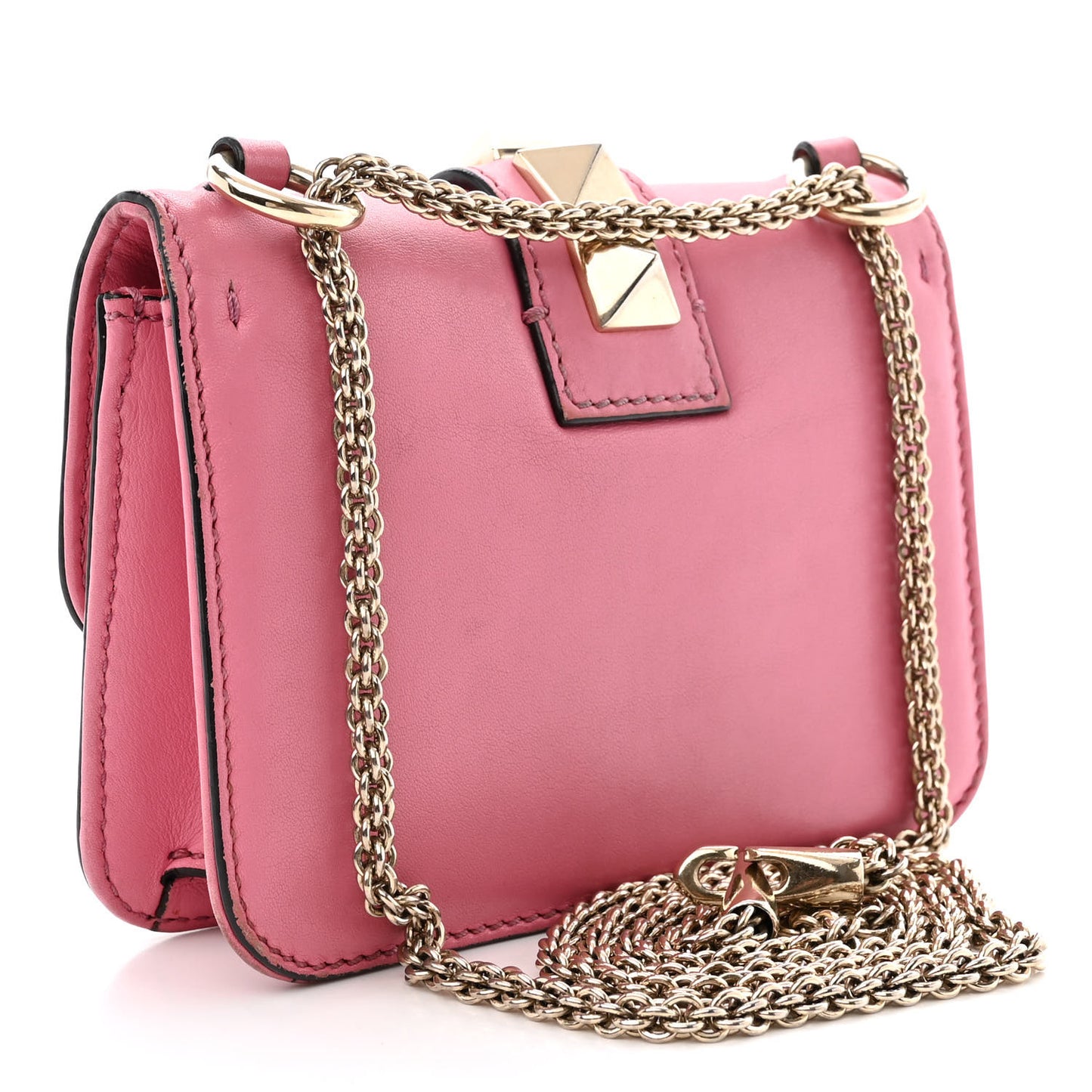 Vitello Mini Glam Lock Rockstud Flap Ninphea
