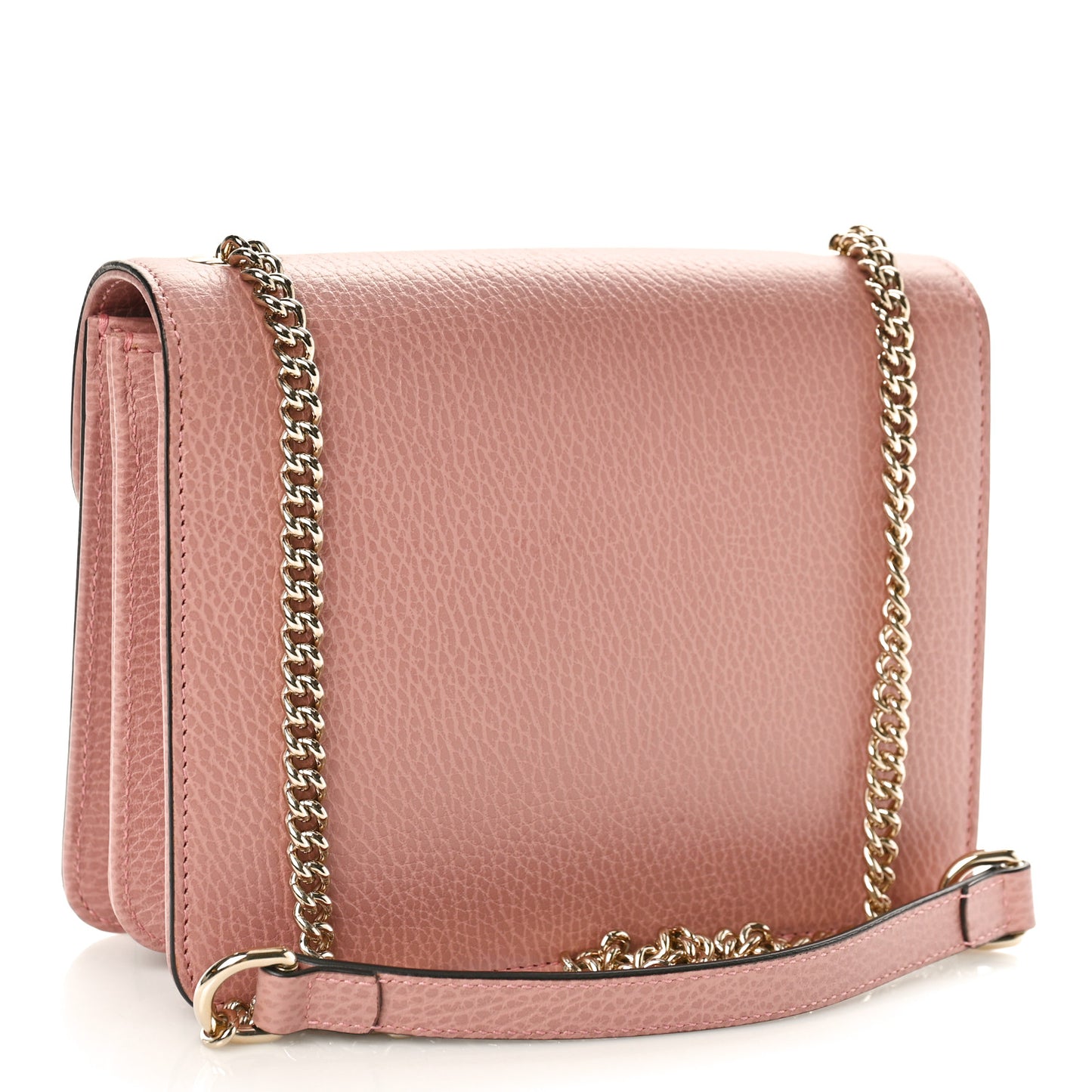 Dollar Calfskin Small Interlocking G Shoulder Bag Soft Pink