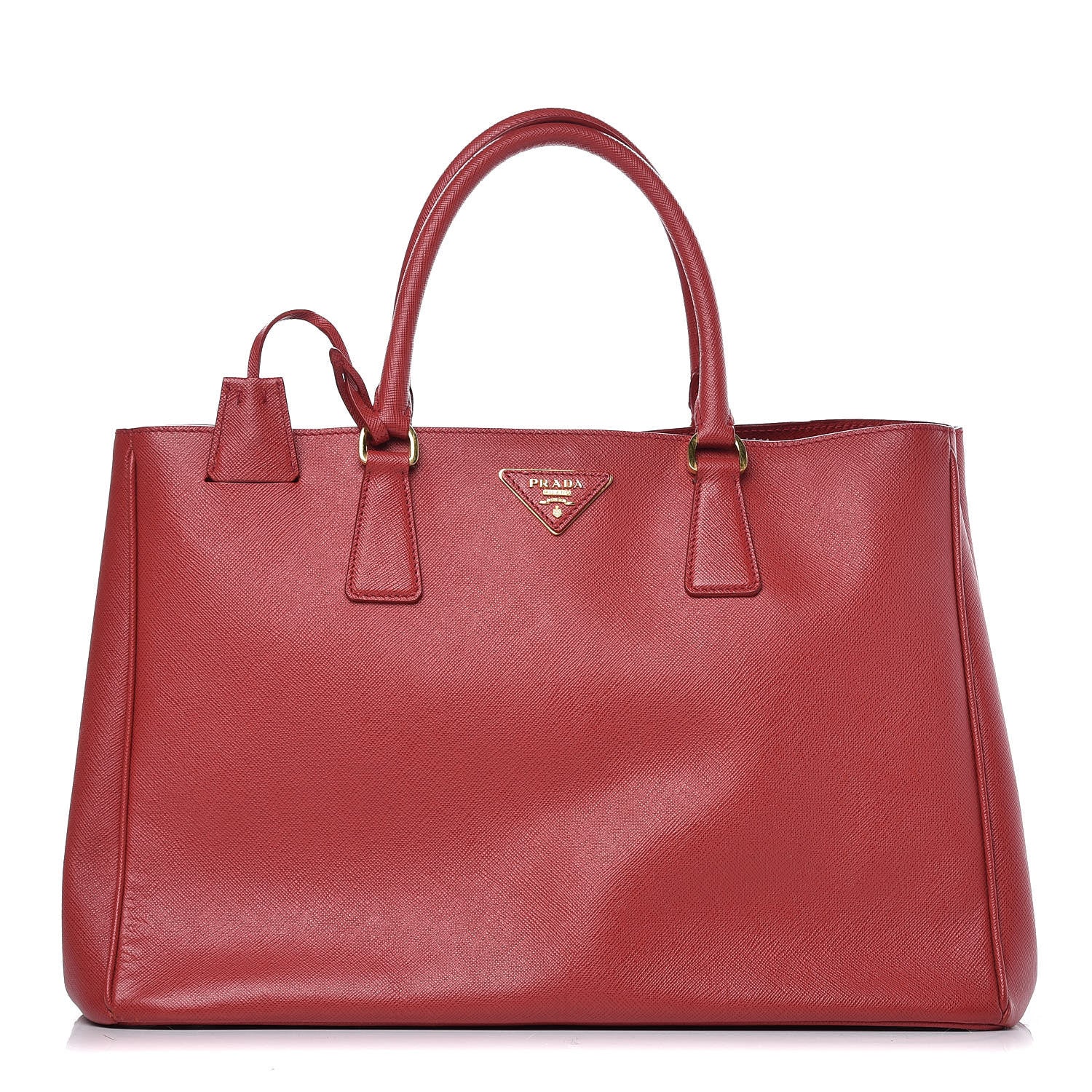 Prada Saffiano Lux Large Tote Fuoco 1 of 15