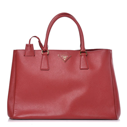 Prada Saffiano Lux Large Tote Fuoco 1 of 15