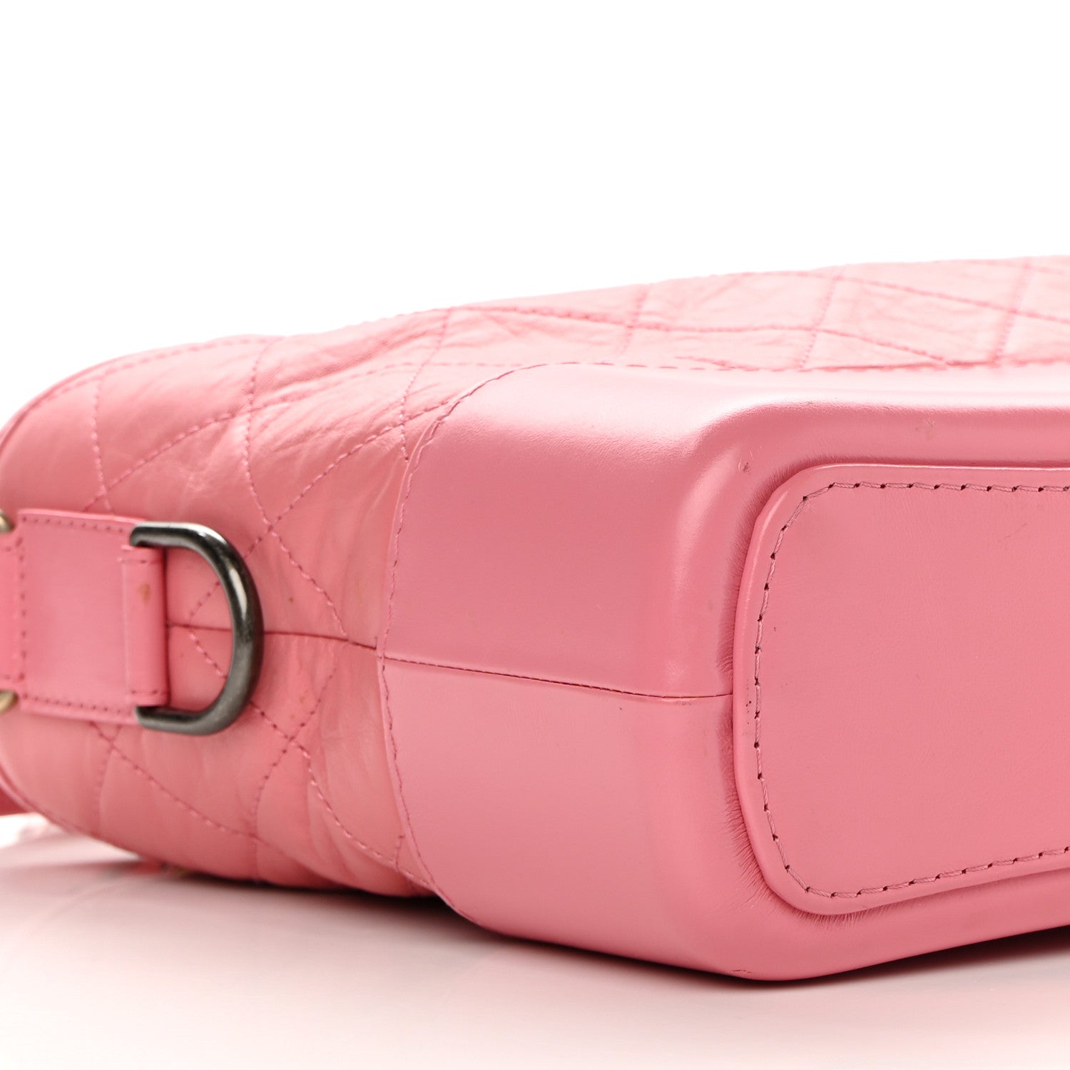 Chanel Aged Calfskin Quilted Small Gabrielle Logo Hobo Rose 9 of 12
