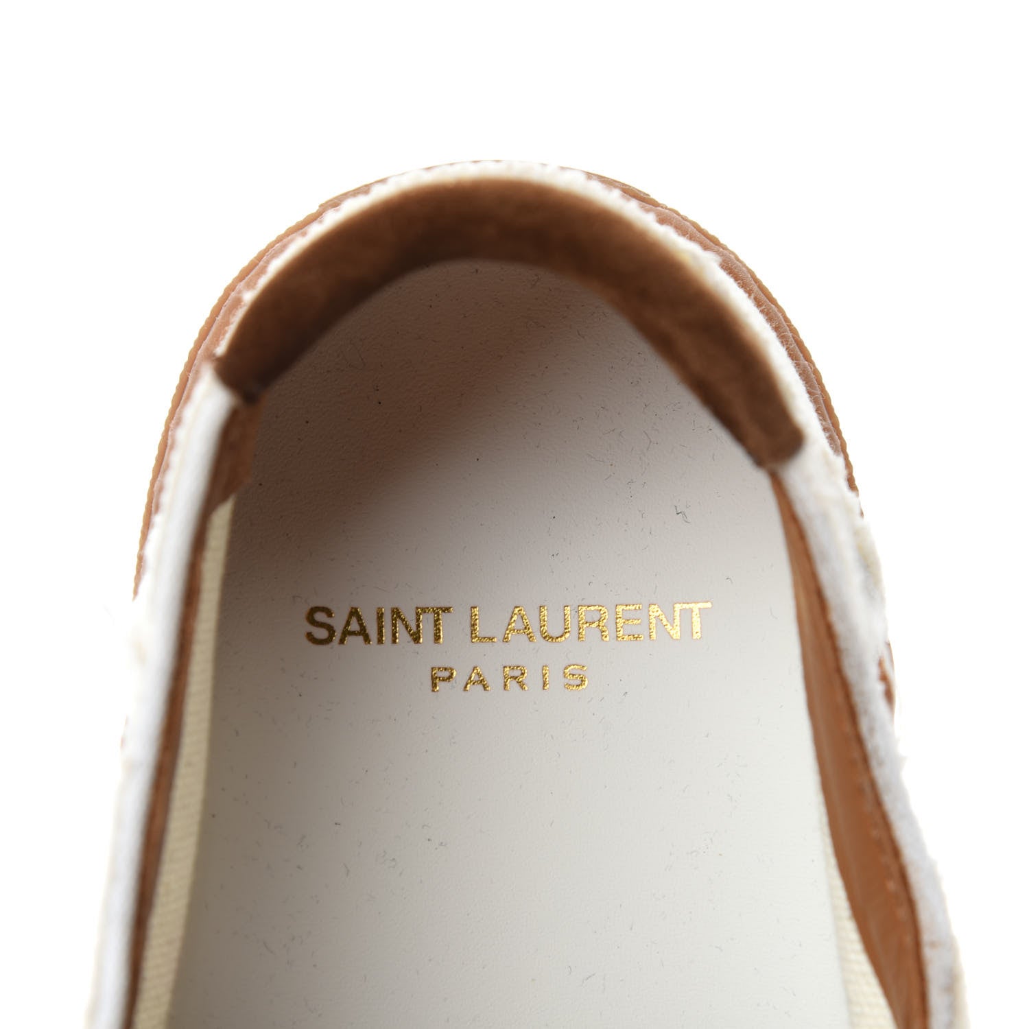 Saint Laurent Distressed Canvas Womens Venice Sneakers 38.5 White 7 of 9