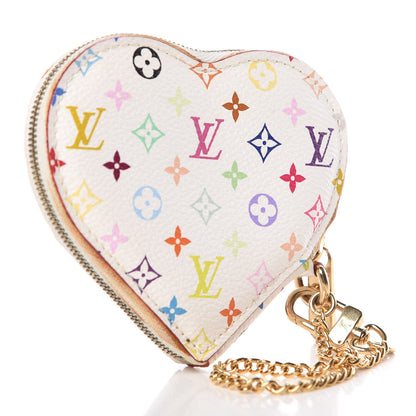 Louis Vuitton Monogram Multicolor Coeur Heart Coin Purse White 3 of 11