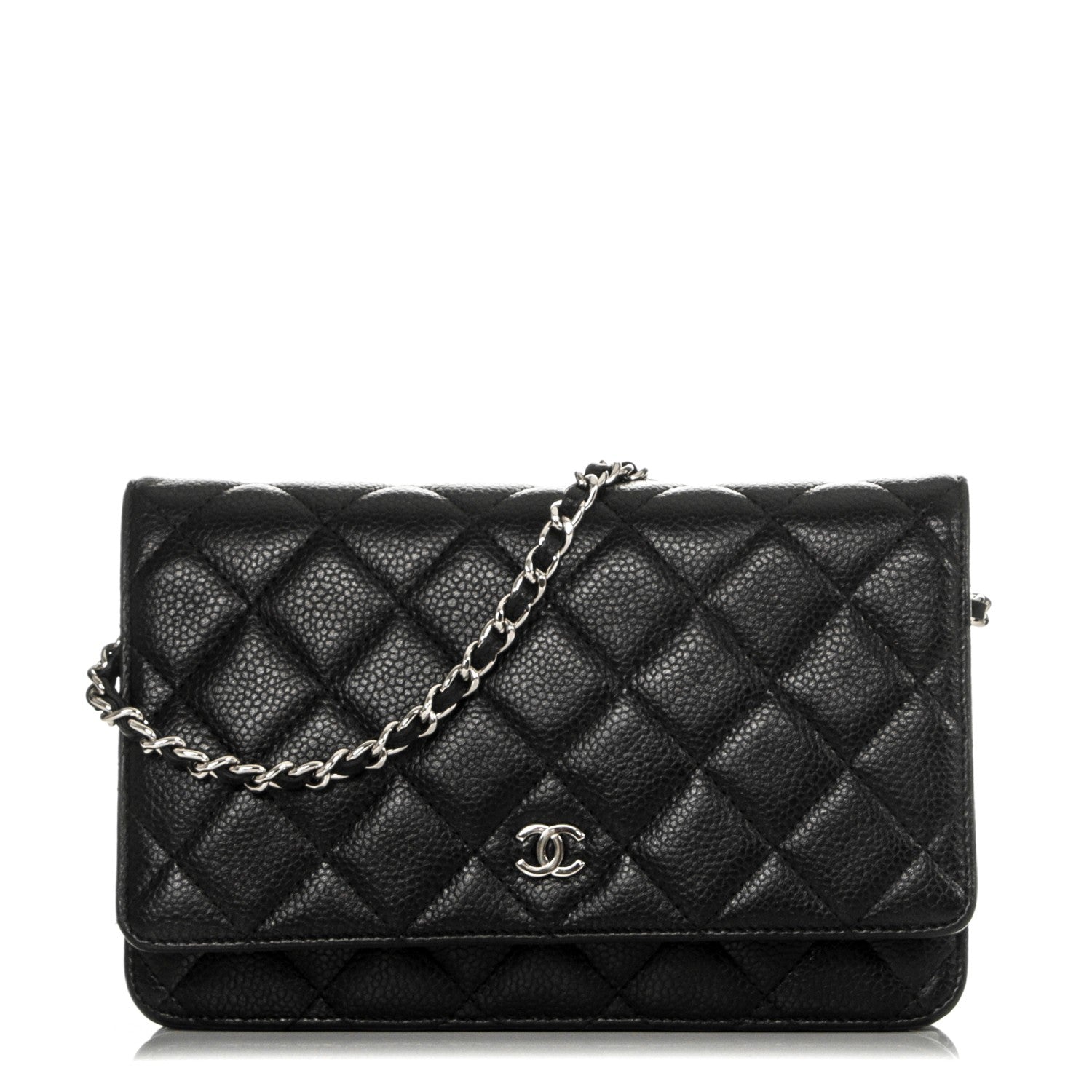 Chanel Caviar Quilted Wallet On Chain WOC Black 1 of 8