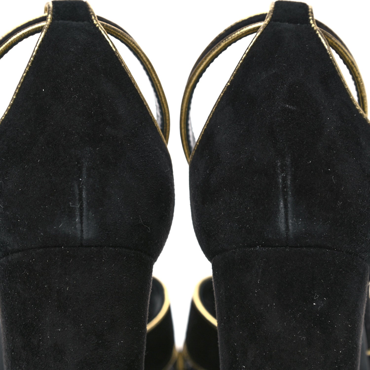 Saint Laurent Suede Babies Sandals 37.5 Black 9 of 11