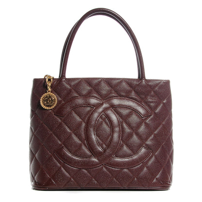 Chanel Caviar Medallion CC Tote Dark Brown 1 of 7