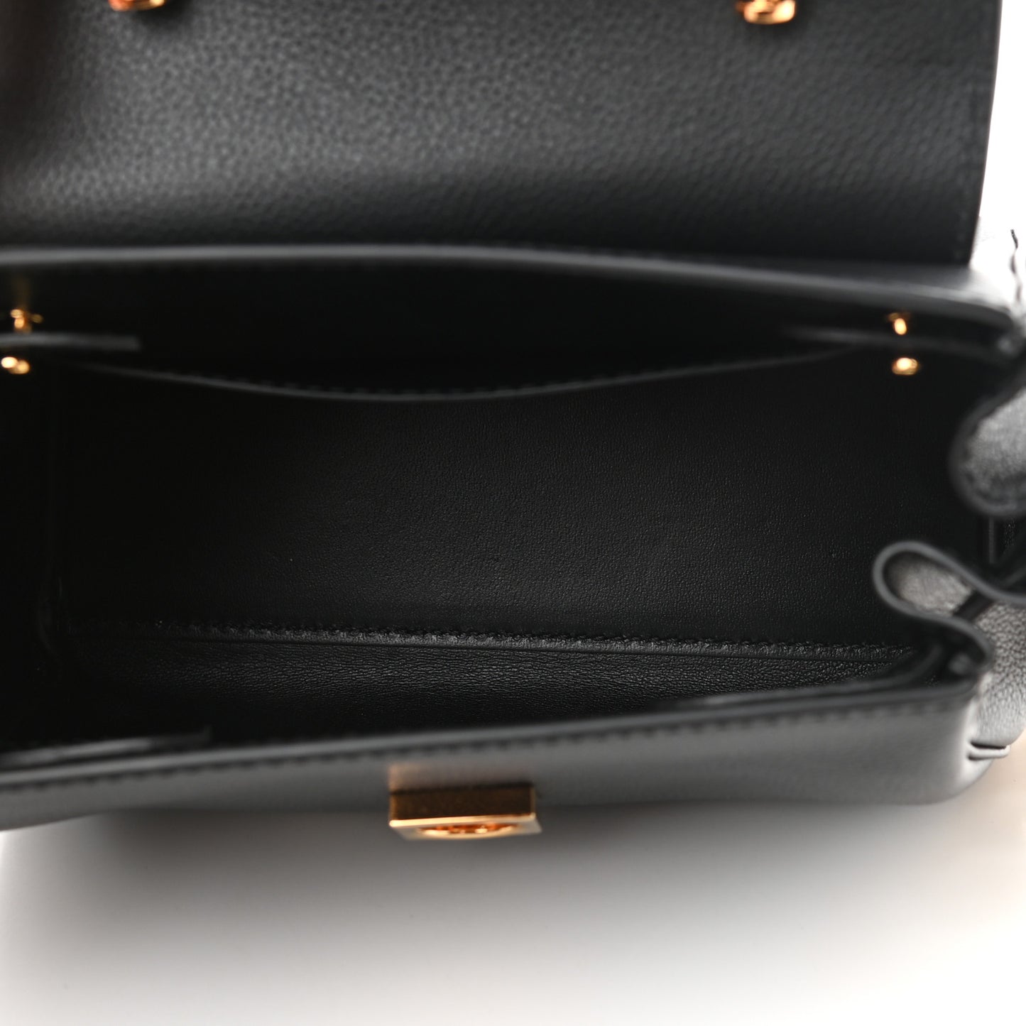 Grained Calfskin Small La Medusa Top Handle Bag Black