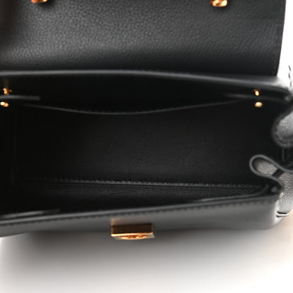 Versace Grained Calfskin Small La Medusa Top Handle Bag Black 5 of 13