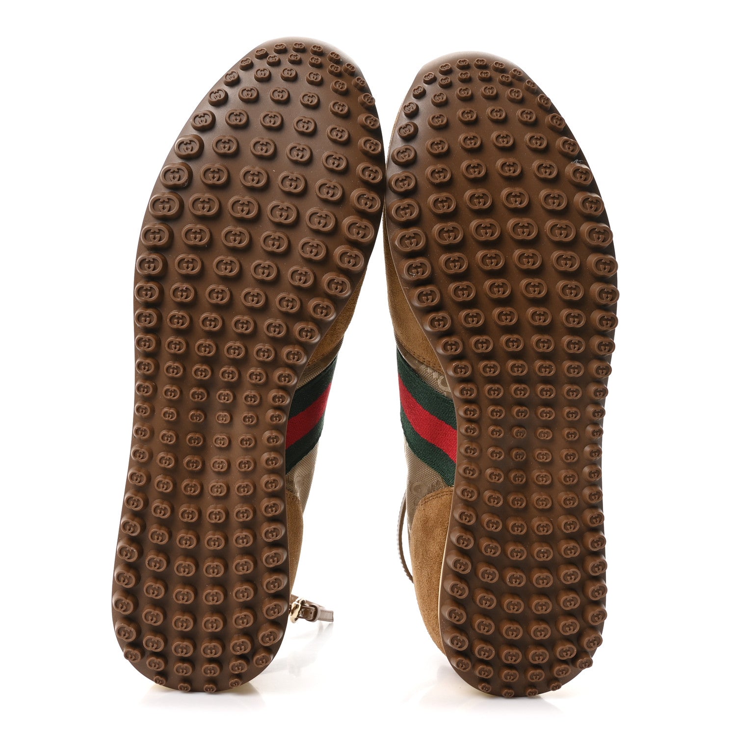 Gucci GG Suede Monogram Web Re-Motion Sneakers 41 Camel 6 of 10