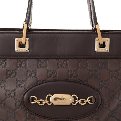 Gucci Guccissima Large Punch Tote Chocolate Brown 8 of 15