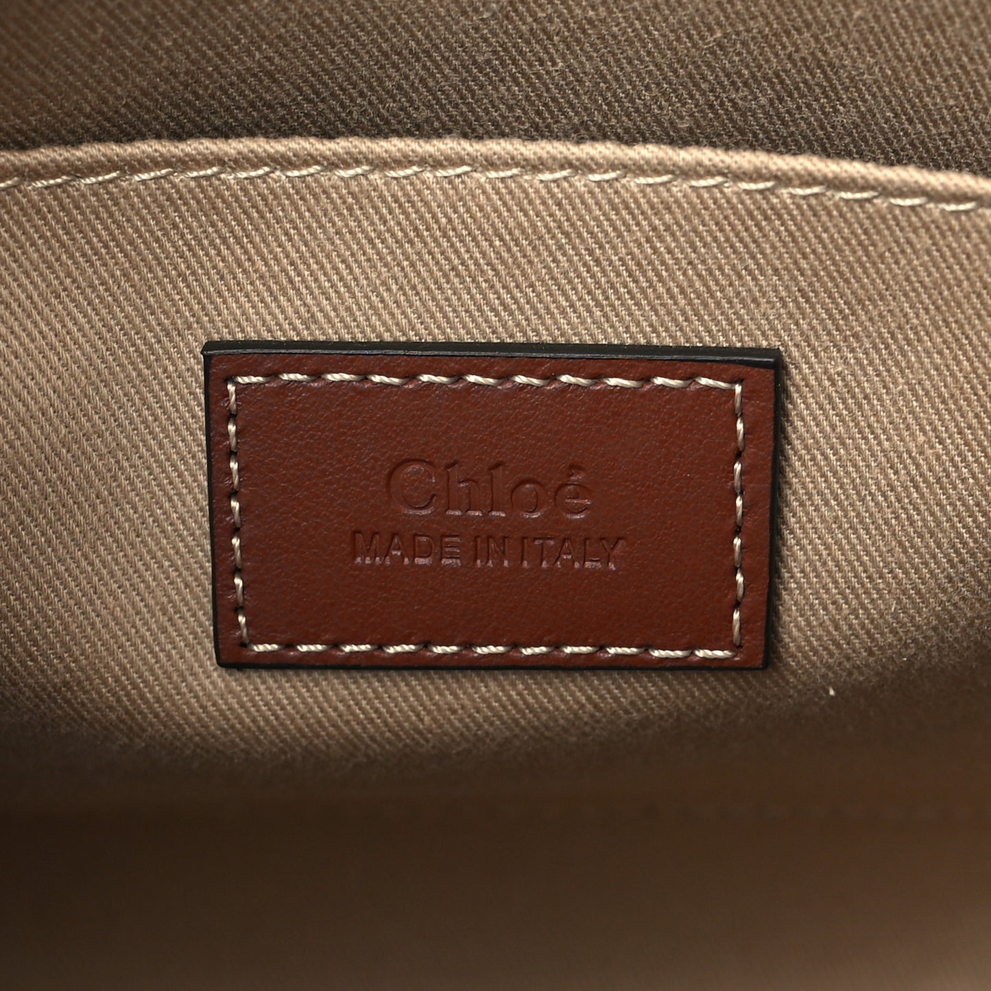 Cotton Calfskin Small Woody Ribbon Tote White Brown