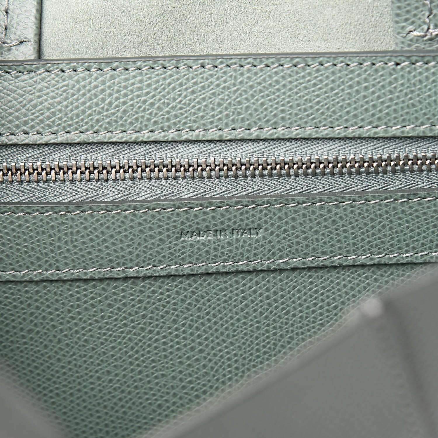 Celine Grained Calfskin Small Vertical Cabas Green 7 of 10