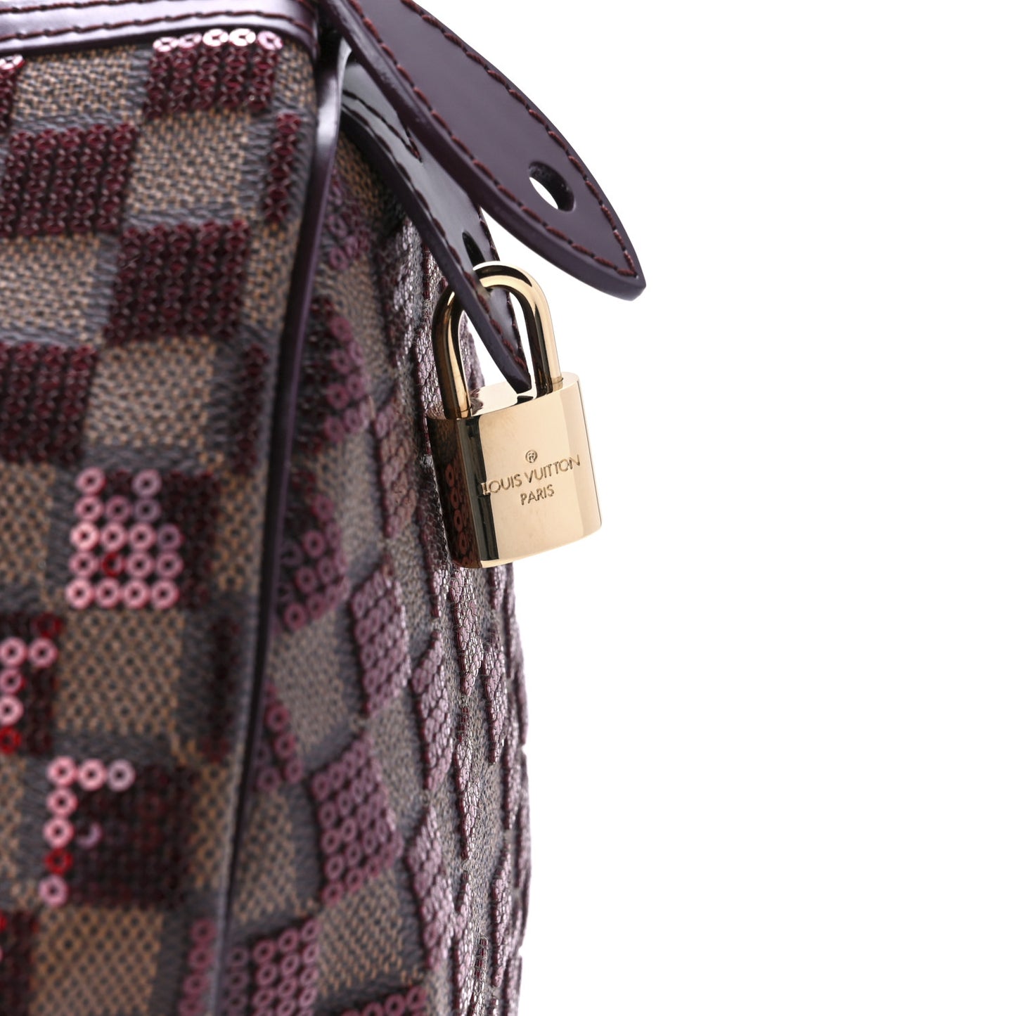 Damier Paillettes Speedy 30 Rouge