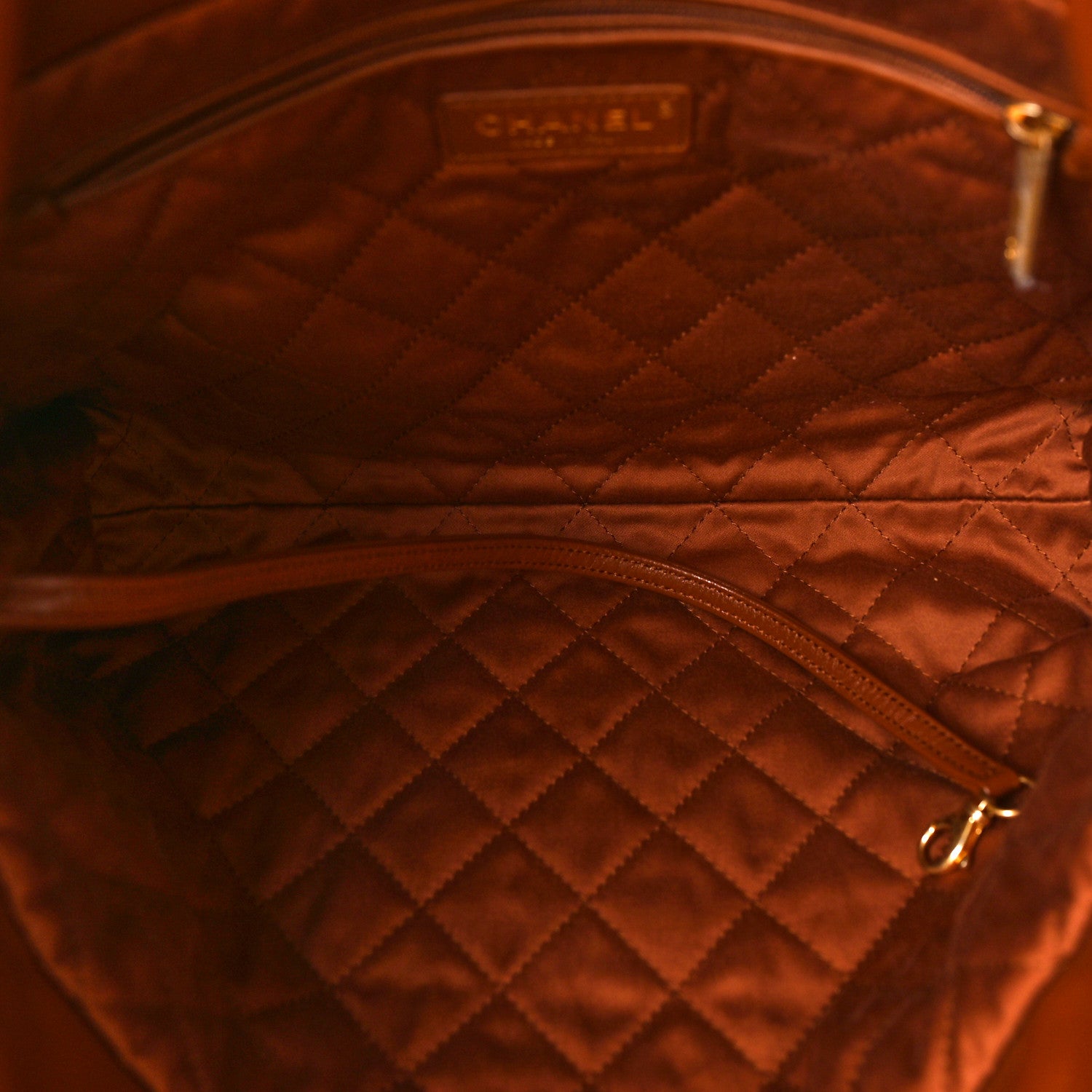 Chanel Shiny Calfskin Quilted Small Chanel 22 Camel 6 of 10