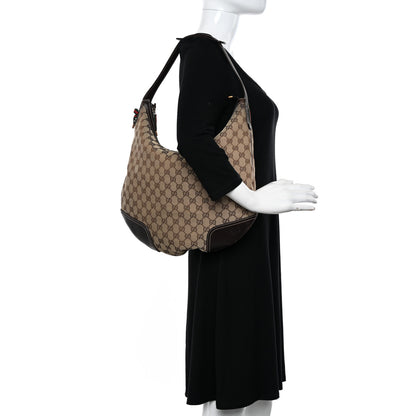 Gucci Monogram Large Princy Hobo Dark Brown 2 of 11