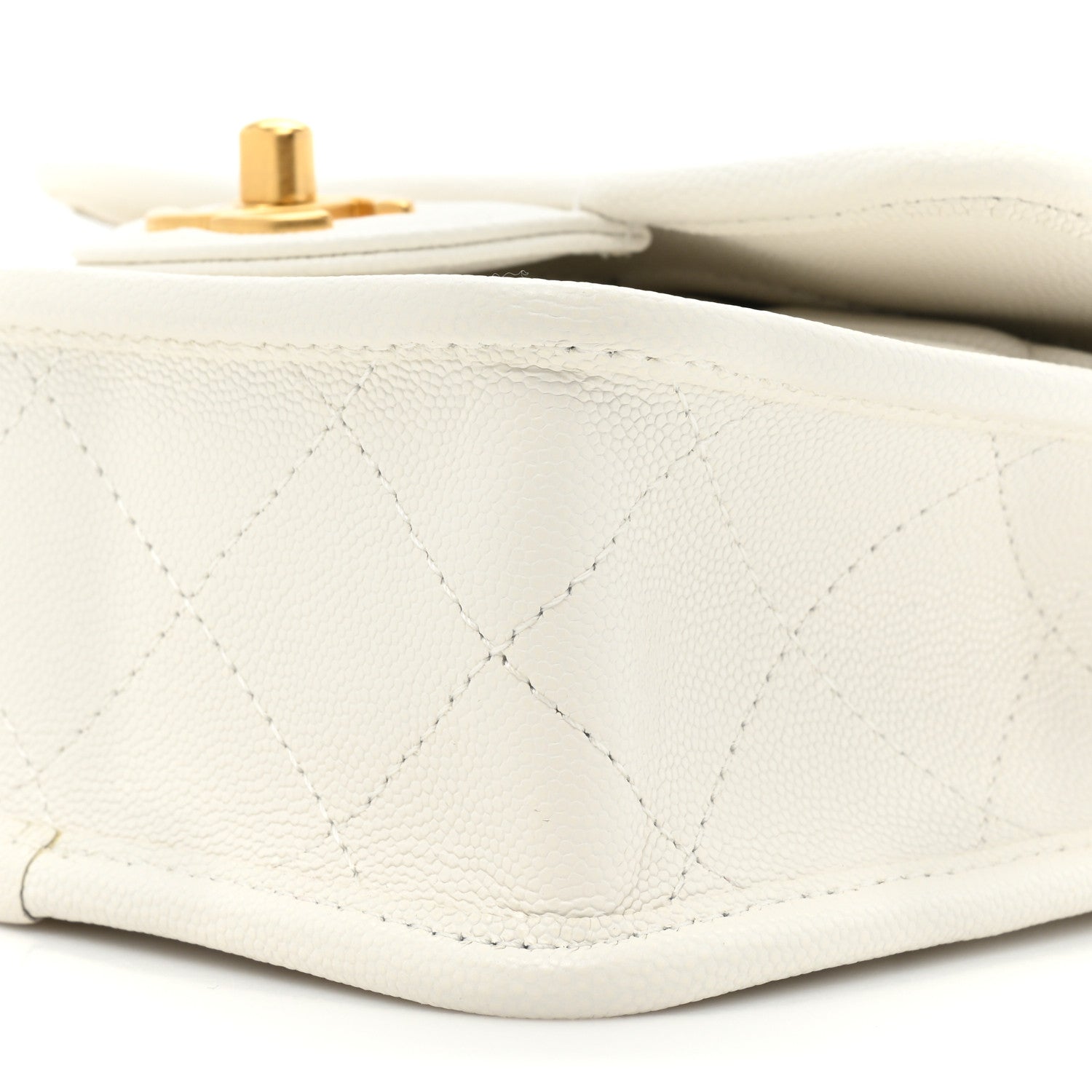 Chanel Caviar School Memory Mini Top Handle Flap White 8 of 10