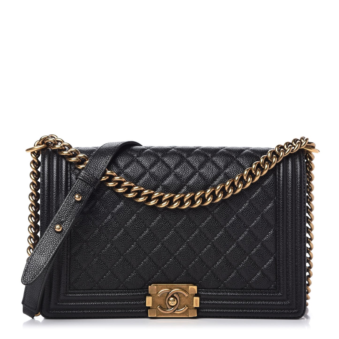Caviar Quilted New Medium Boy Flap Black
