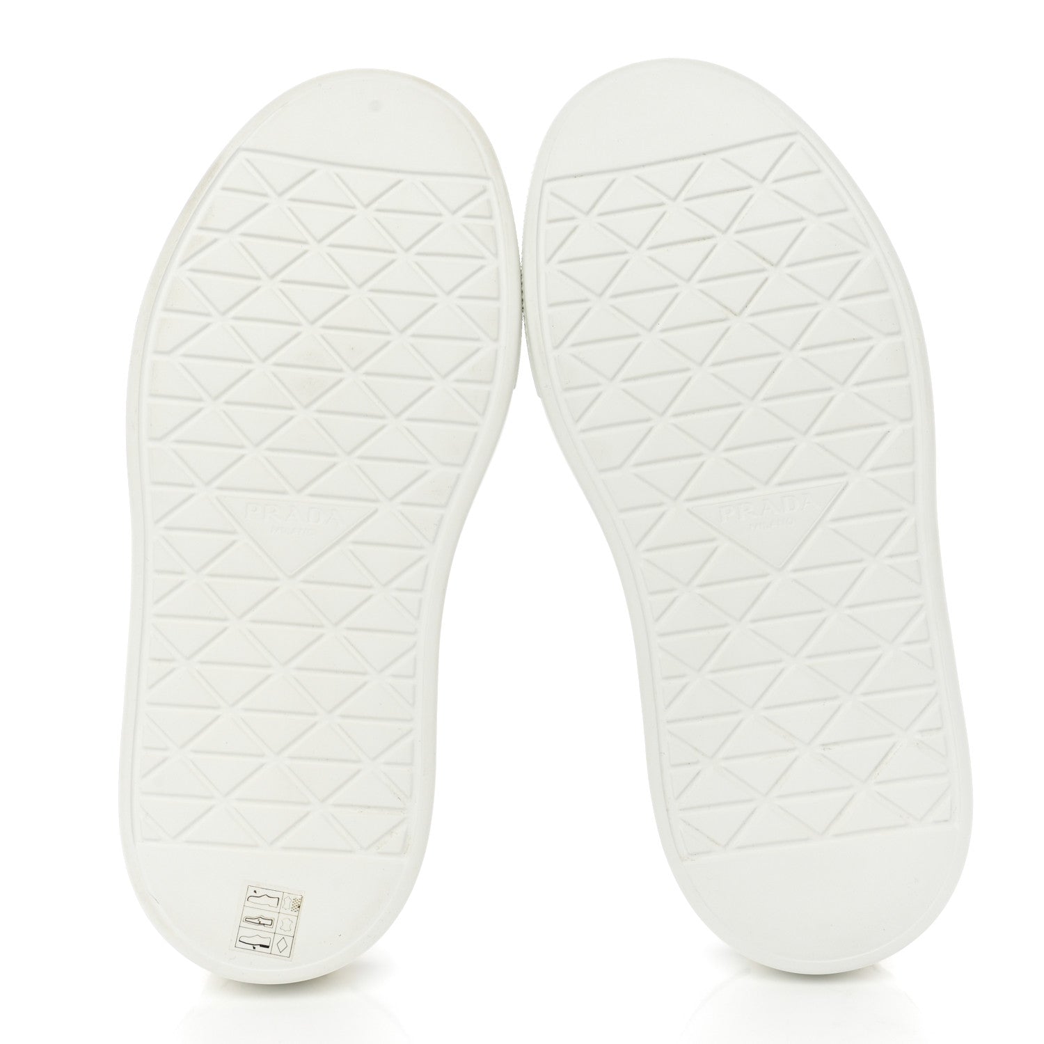Prada Re-Nylon Spazzolato Rubber Triangle Logo Macro Quilted Mens 35mm Platform Sneakers 6 White 5 of 16
