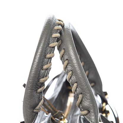 Balenciaga Chevre Gold Metallic Edge Hardware S City Gris Acier 10 of 12