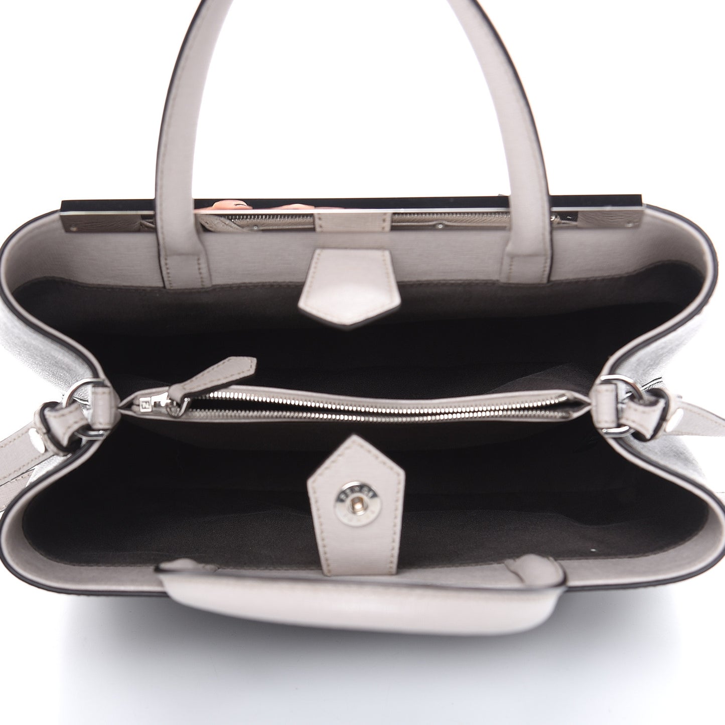 Vitello Elite Monster Eyes Studded Petite 2Jours Tote Carbone White Multicolor