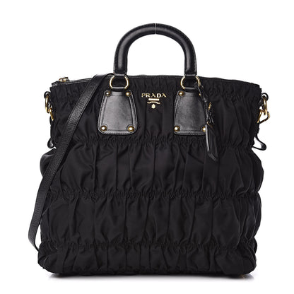 Prada Tessuto Nylon Gaufre Tote Black 1 of 15