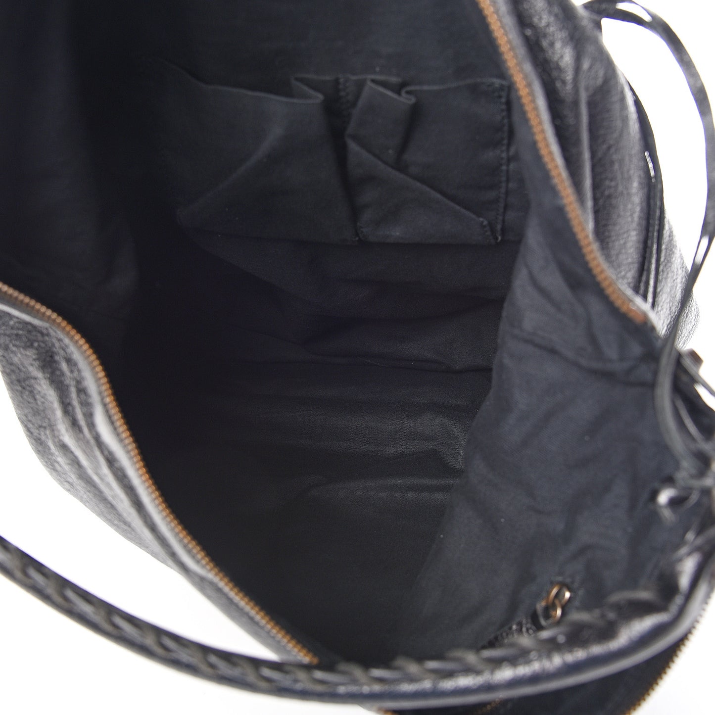 Agneau Classic Hardware Day Hobo Black
