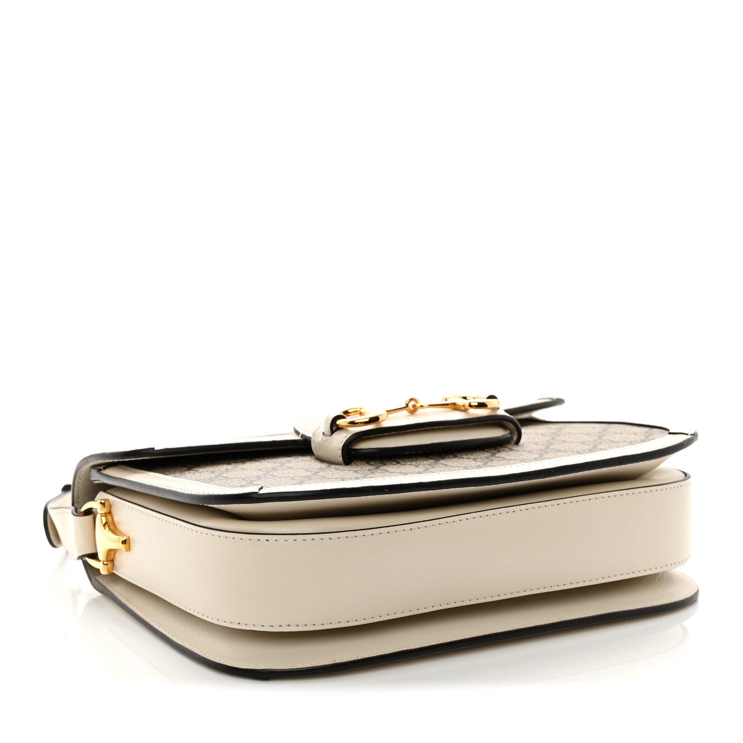 Gucci GG Supreme Monogram Horsebit 1955 Shoulder Bag Beige Mystic White 4 of 10