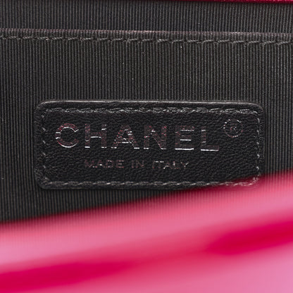 Chanel Metallic Patent Calfskin Quilted Medium Boy Flap Pink 6 of 11