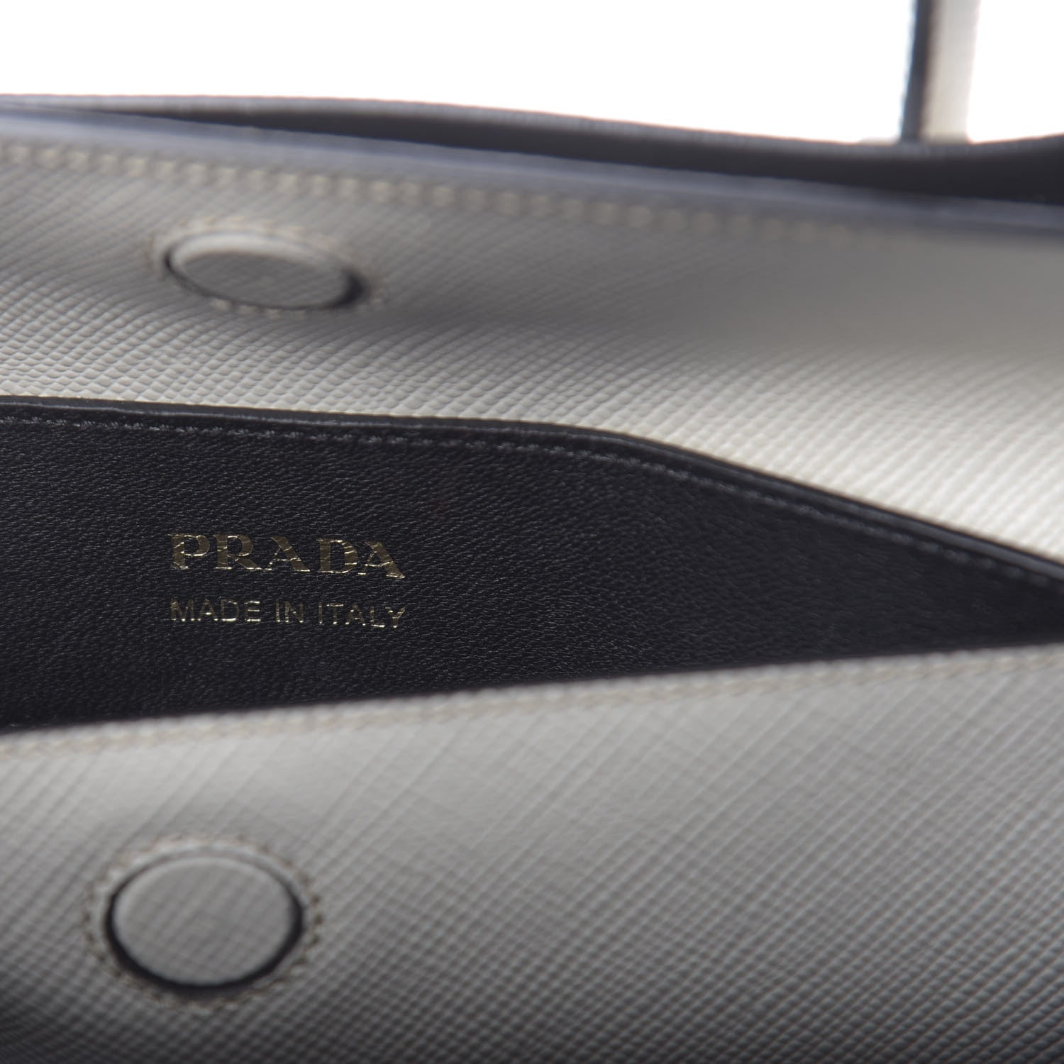 Prada Saffiano Cuir Medium Double Bag Talco Black 8 of 9