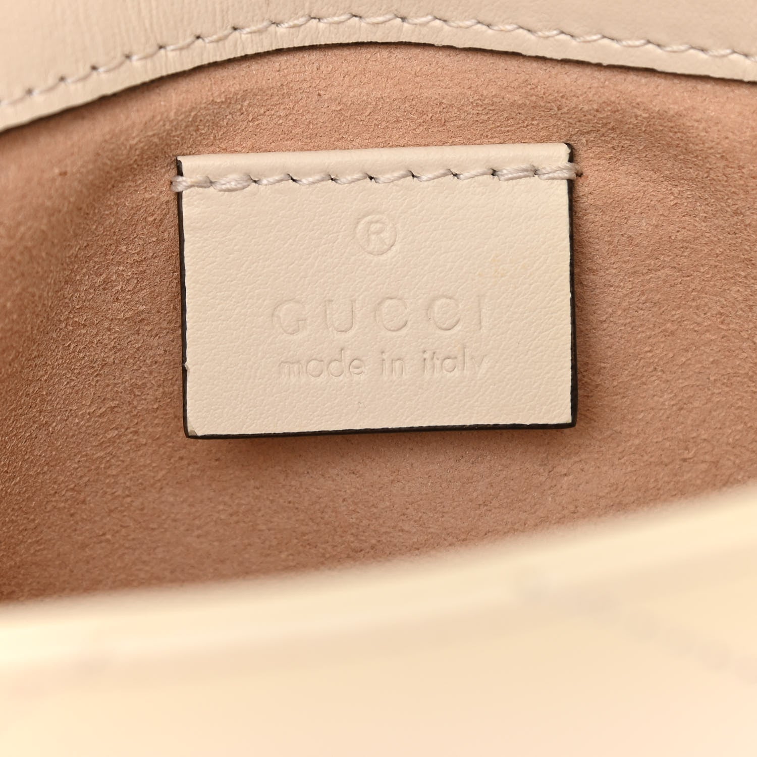 Gucci Calfskin Matelasse Super Mini GG Marmont Shoulder Bag White 6 of 11